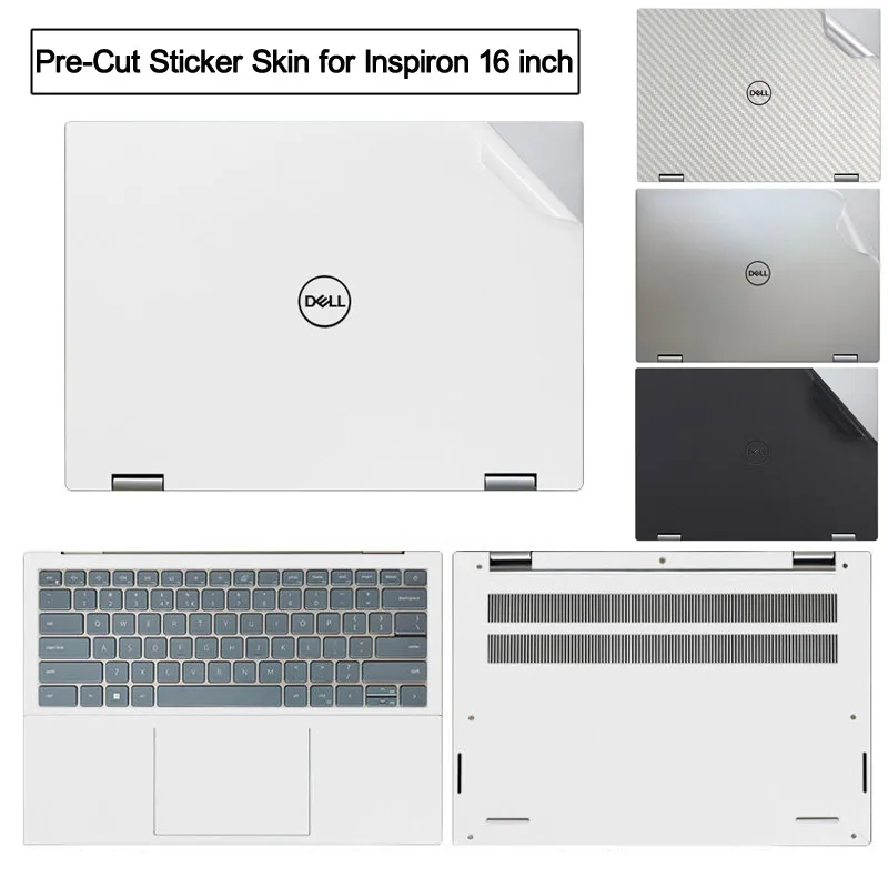 Pre-cut Vinyl Sticker Dell Laptop Skin TPU Keyboard Cover for Inspiron 16 7620 2in1 7630 7610 5630 5620 5625 HD Screen Film