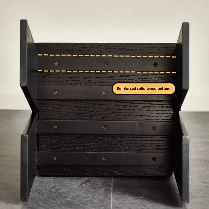 Деревянная складная стремянка в скандинавском стиле, многофункциональная, с двойной полкой, стул-стремянка, креативная кухонная мебель (art.: 3920d91c8c1d7) - 3920d91c8c1d7