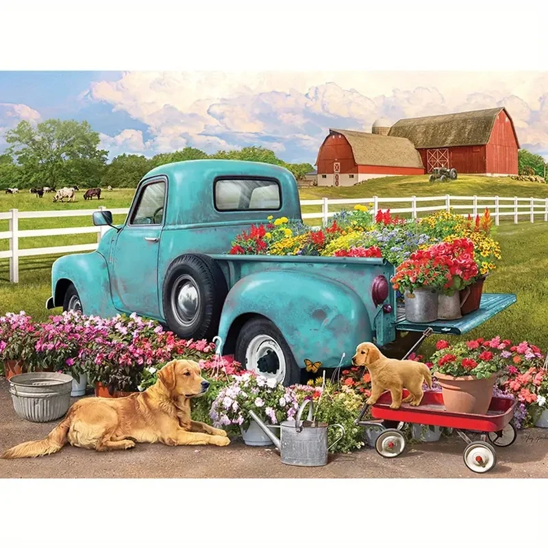 

3D Diamond Painting Blue Car Picture Diy Decorative Paintings Cross Stitch Kit Stitch Home Decor Drop Shipment