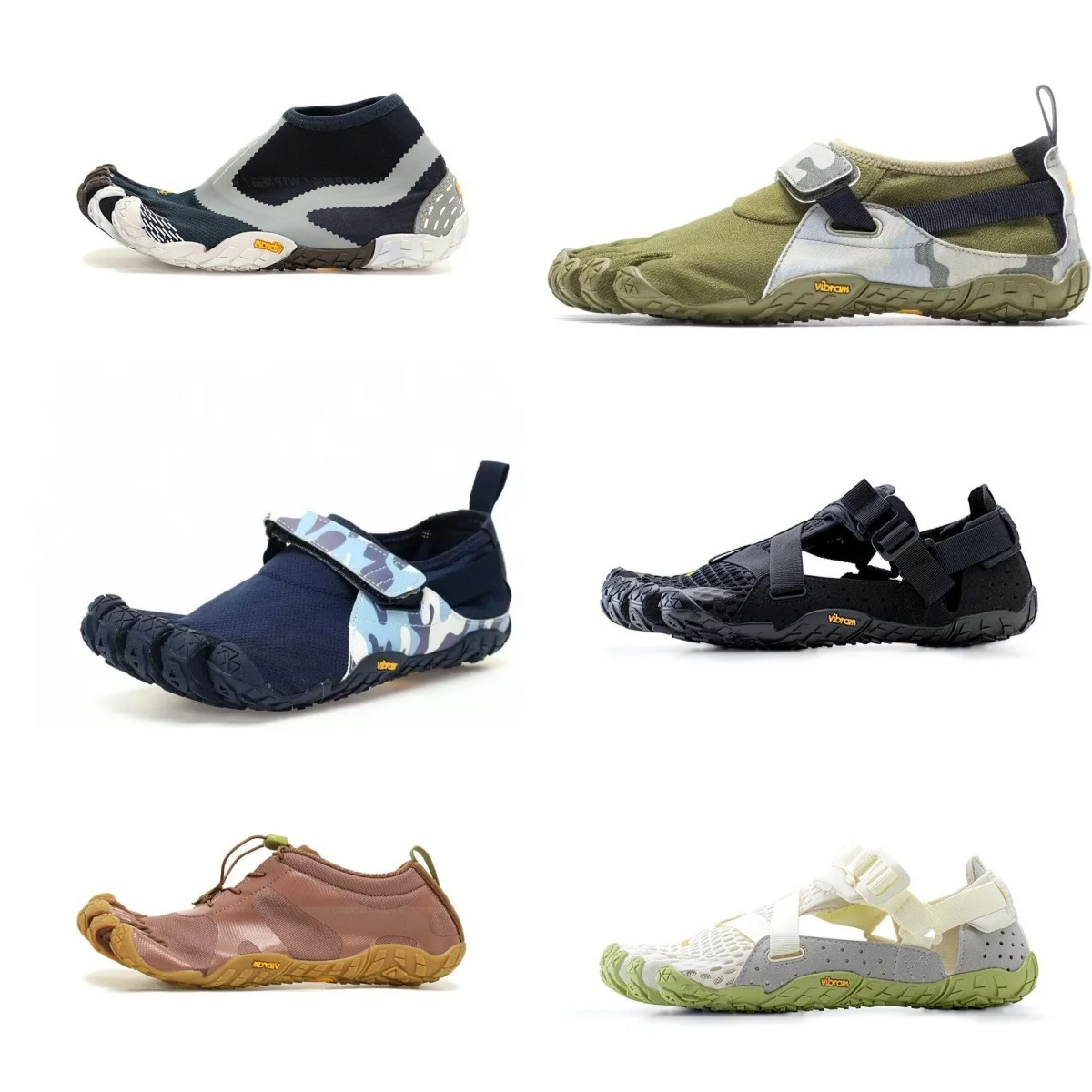 Фото 2026 Vibram Five Fingers Универсальные нескользящие фитнес-кроссовки для йоги и пилатеса в стиле босоножек для тренировок в помещении №1