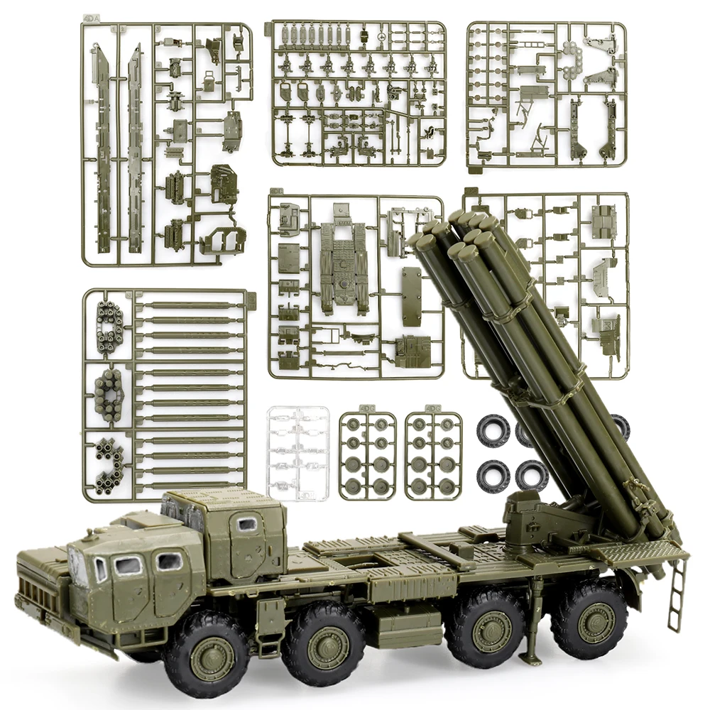 

Viikondo Military Assembly Model Toy 1/72 Scale Russian 9A52-2 Tornado Long-Range Rocket Launcher Display for Adult Gift