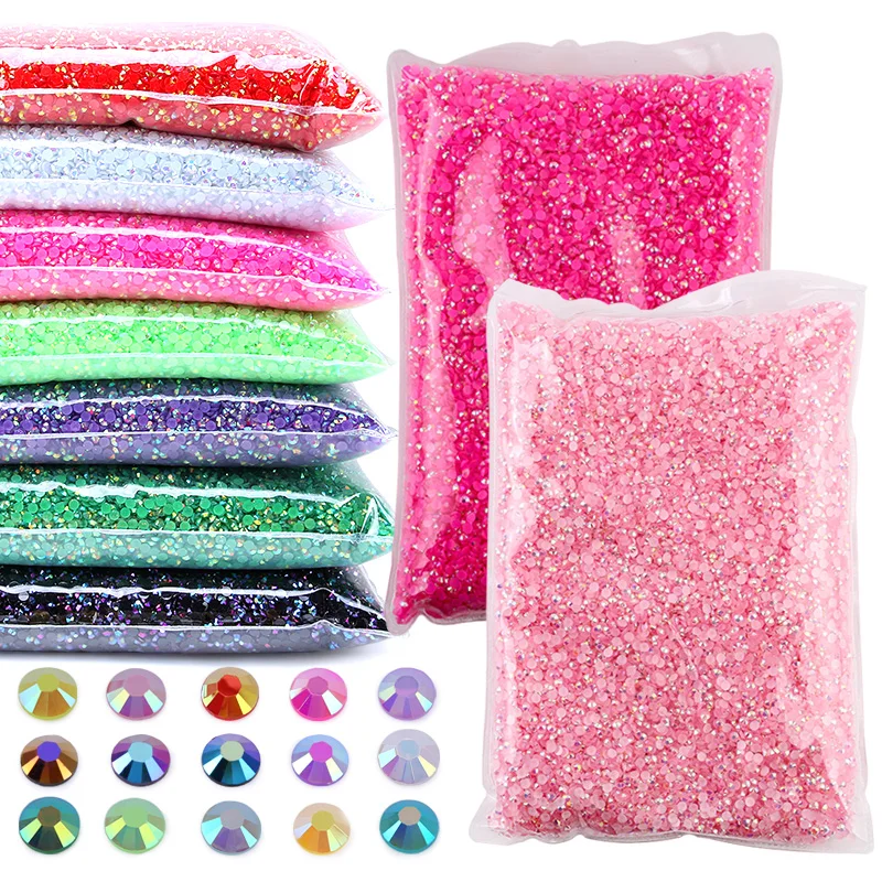 

Wholesale Resin Rhinestones for Clothing Decorations Non Hotfix Crystal Nail Gems Flatback Glue on Rhinestone Accessories
