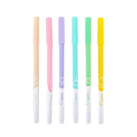 18pcsset macaron color gel pens black ink 0 5mm writing office accessories students learning kawaii school stationery supplies