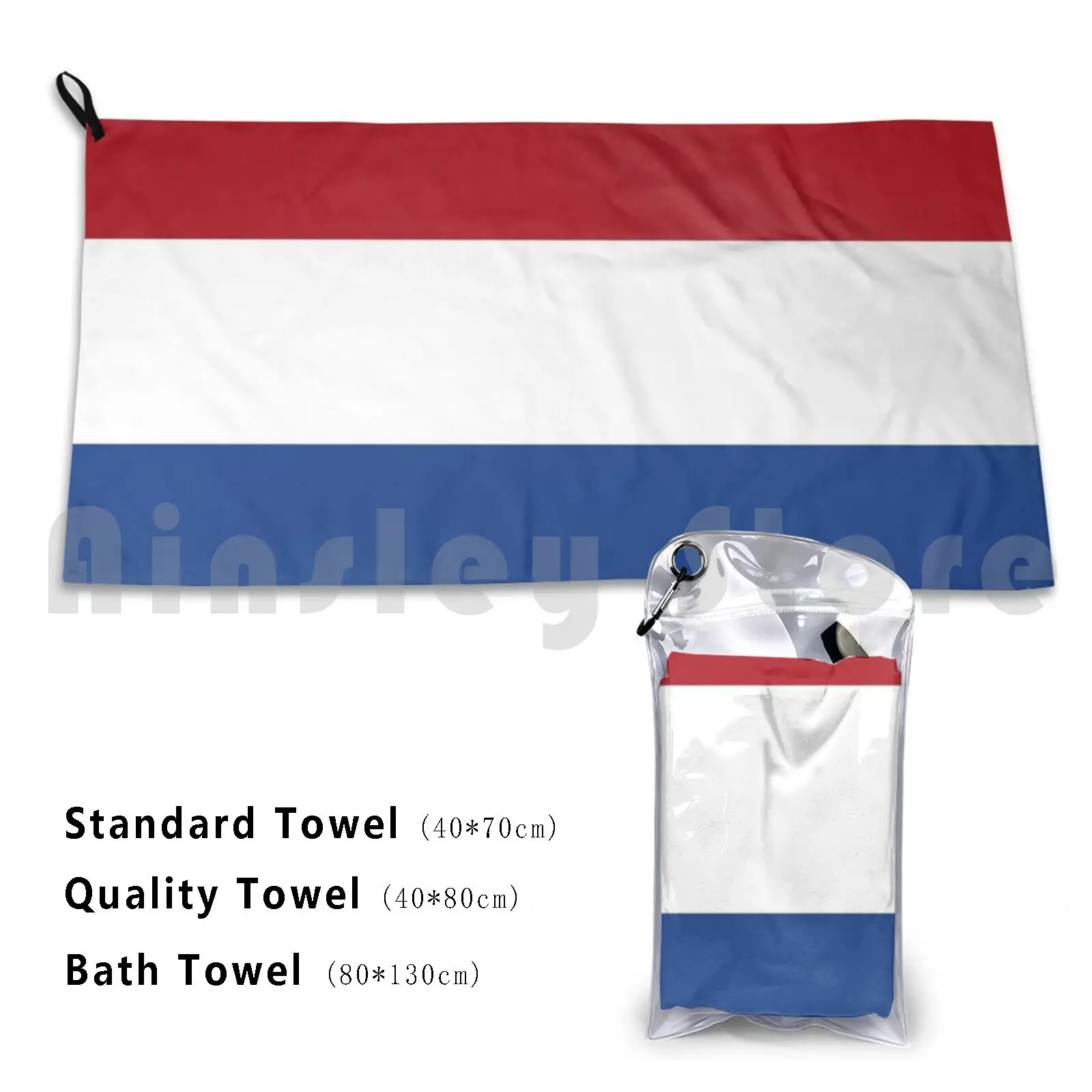 

Dutch Flag Beach Towel Quick Dry Quality Towel Netherlands Flag Holland Netherlands Flag Country Europe Blue Red