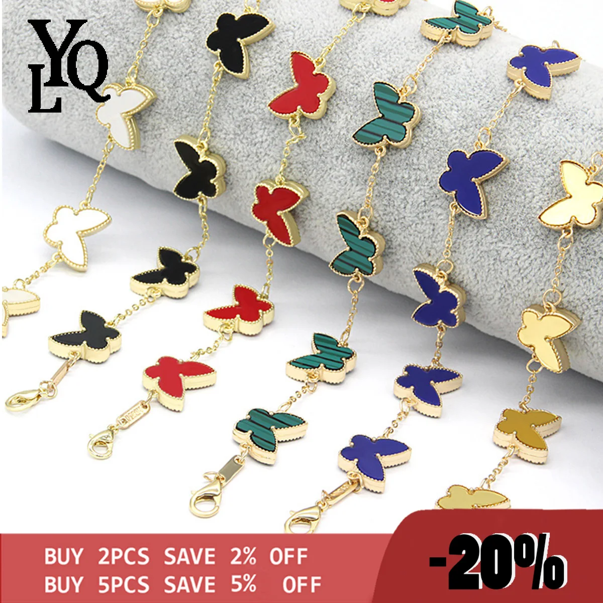 

New Butterfly Bracelet Free Delivery for Women Luxury Double-sided Color Butterfly Bracelet Fashion Women's Jewelry 2022