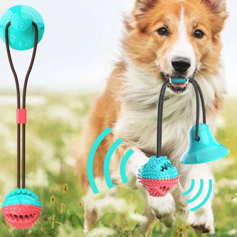 

Interactive dog ball toy sucker Pets chew bite clean teeth molars food leakage device Vent chew resistant pet supplies dog toys
