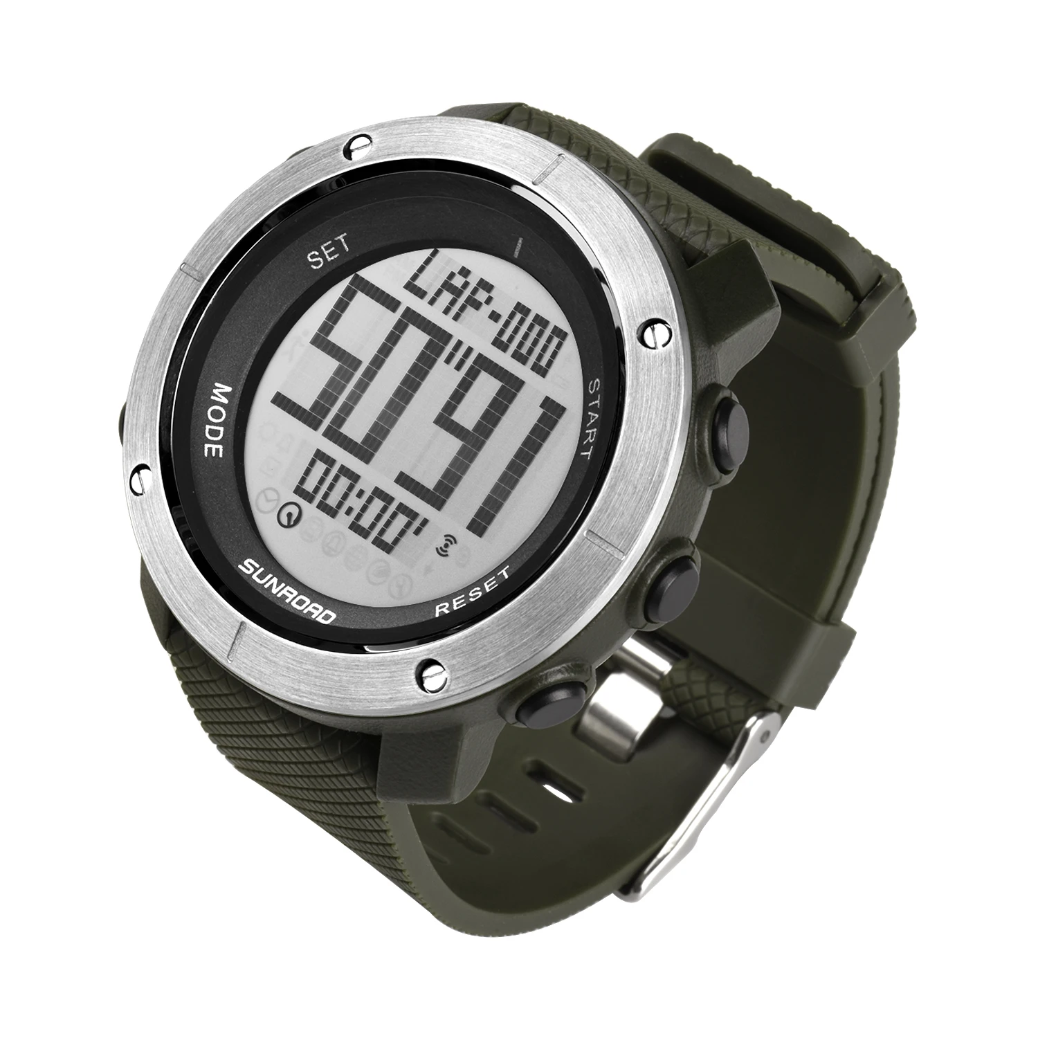 

Sunroad 2022 New Men Sports Watch Stopwatch 5ATM Waterproof Digital Watch Schedule Remind Reloj Hombre