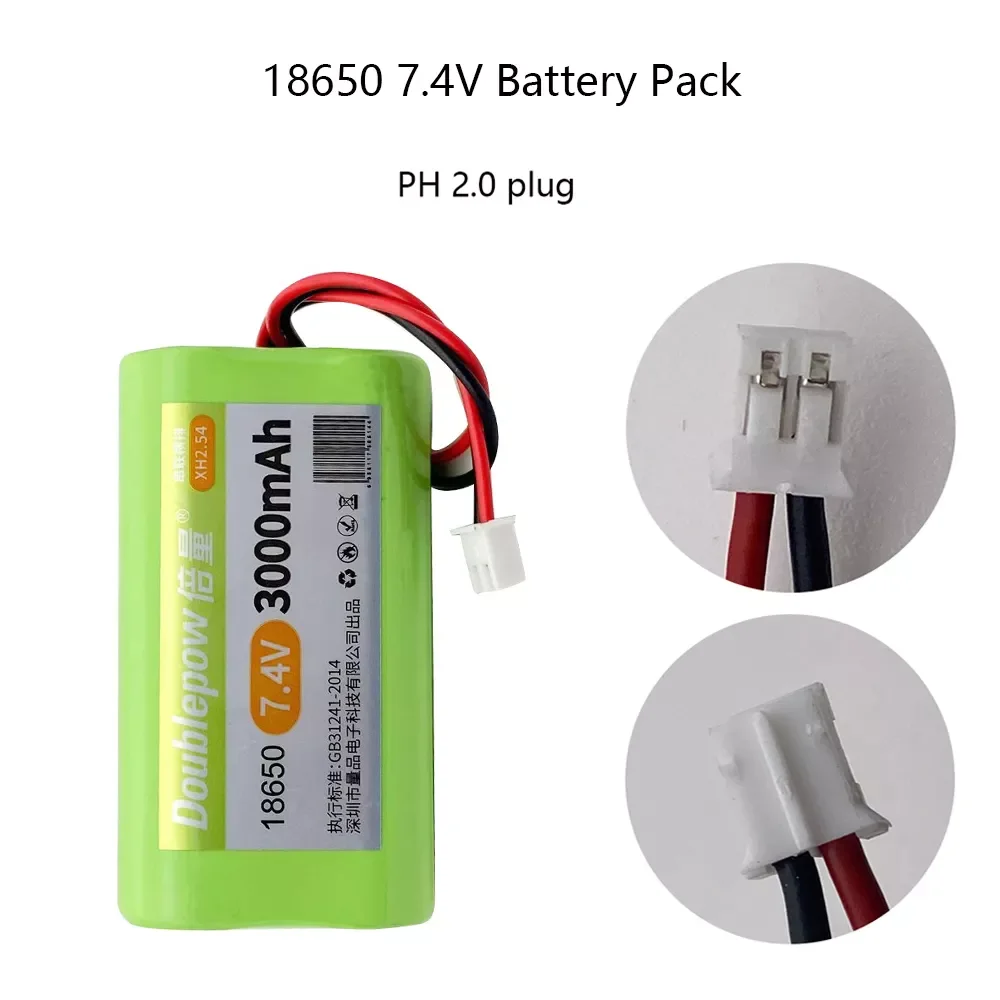 

NEW 18650 7.4V Rechargeable Battery Pack 2200mAh/3000mAh/3500mAh Lithium Ion Battery Megaphone Speaker Bluetooth Speaker +PH2.0