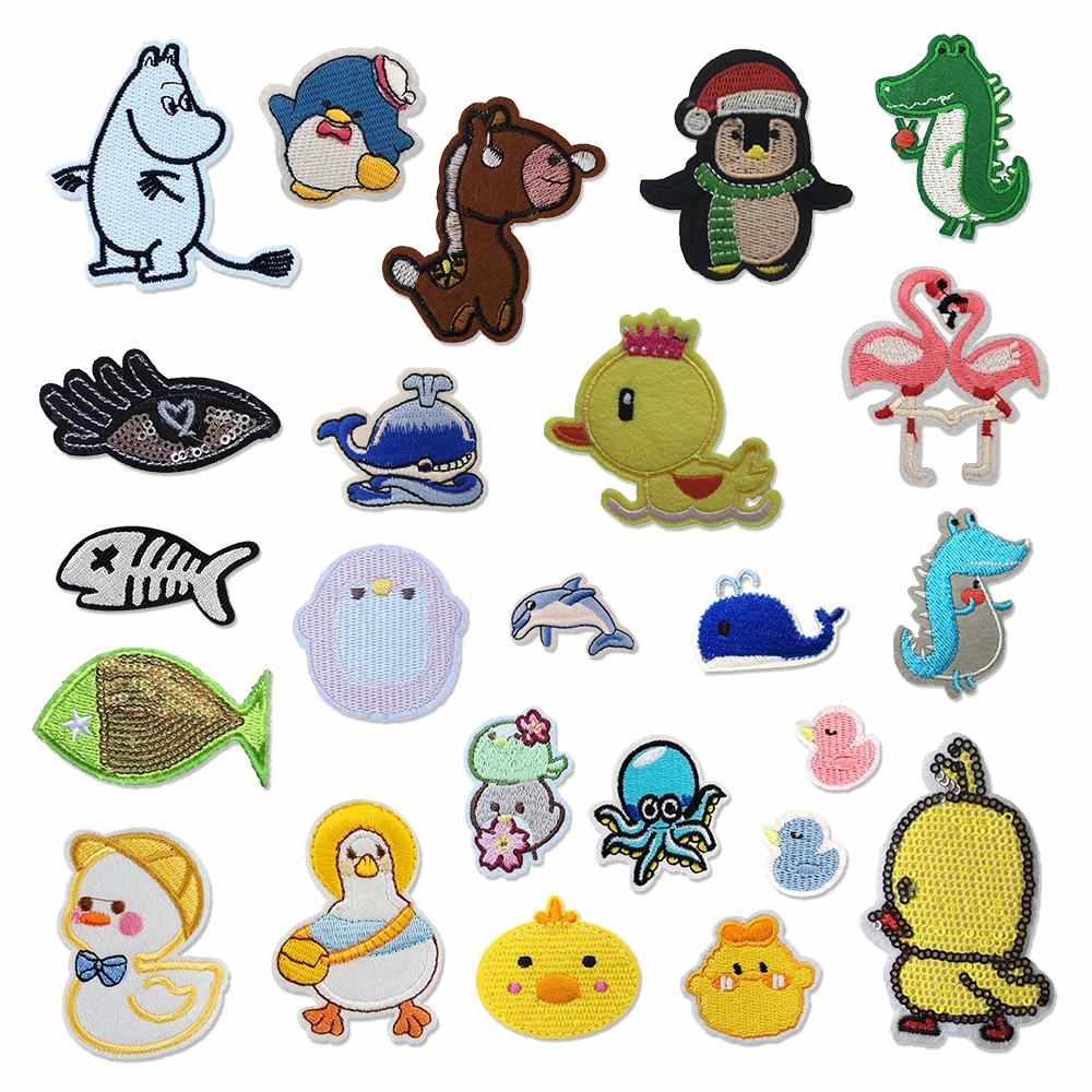 

Оптовая продажа 100 штук Вышивка Животных термоплавкий клей гладить ткань декоративная одежда можно сшить ремонт отверстие