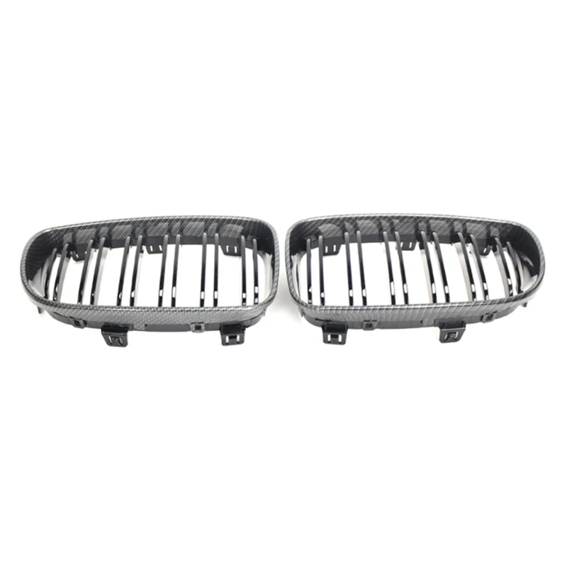 Передняя решетка радиатора для BMW E87 двойная линия из углеродного волокна левая и