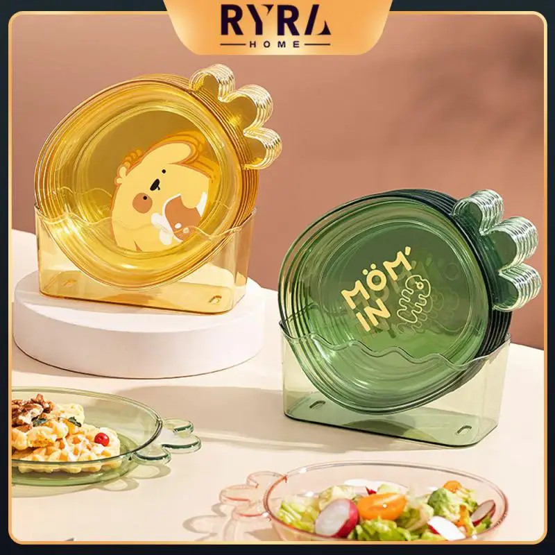 

Pet Durable Small Plate Base Drain Storage Spitting Bone Plate Convenient Spit Bone Dish Bone Dish Three Colors Creative 4pcs