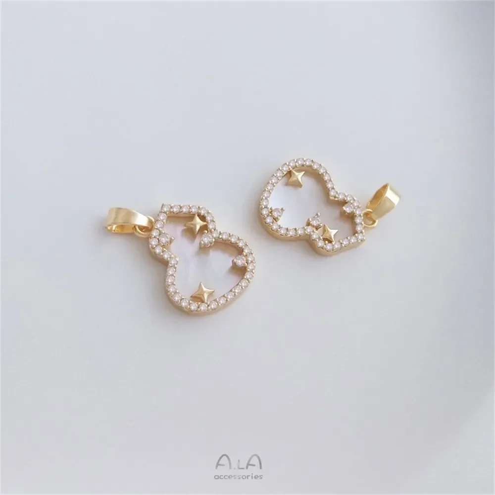 Инкрустированная натуральная материнская ракушка 14-каратное золото обернутая