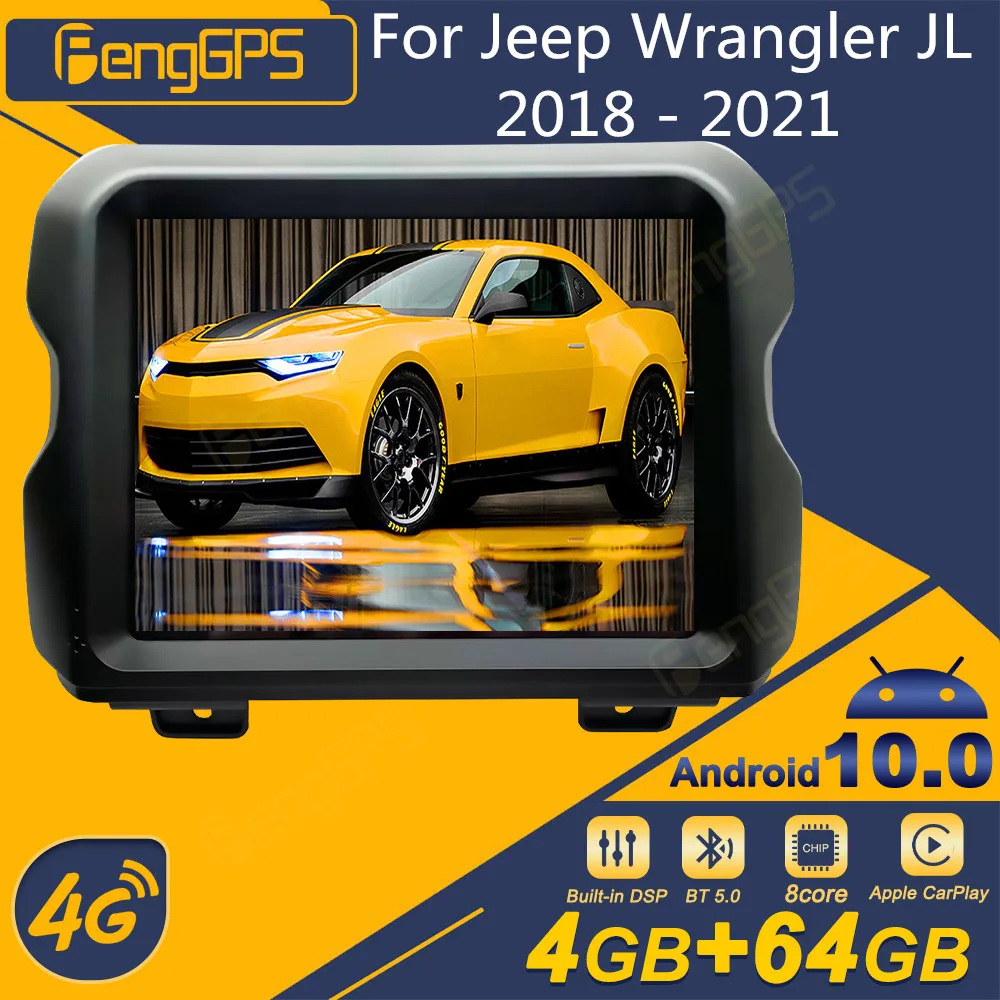 

For Jeep Wrangler JL 2018 - 2021 Android Car Radio 2Din Stereo Receiver Autoradio Multimedia Player GPS Navi Head Unit Screen