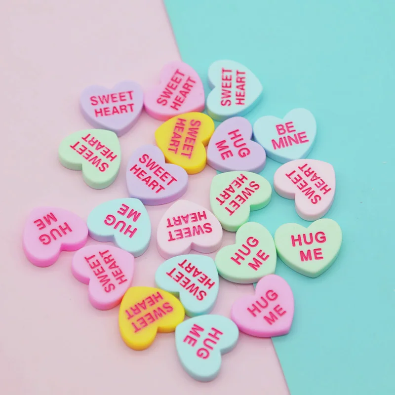 

30pcs Blend Bulk Love Heart Nail Art Kawaii Accessories 3D Cream Resin Heart Shape Nail Art Charms Fashion Manicure Decorations