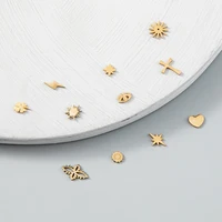 1pc stainless steel plating gold jewelry accessories diy jewelry accessories earring charms charm dangles wholesale