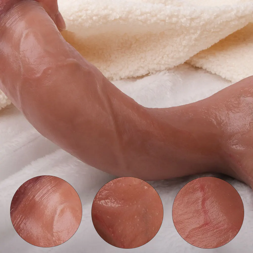 Супер огромный силиконовый большой реалистичный фаллоимитатор на присоске