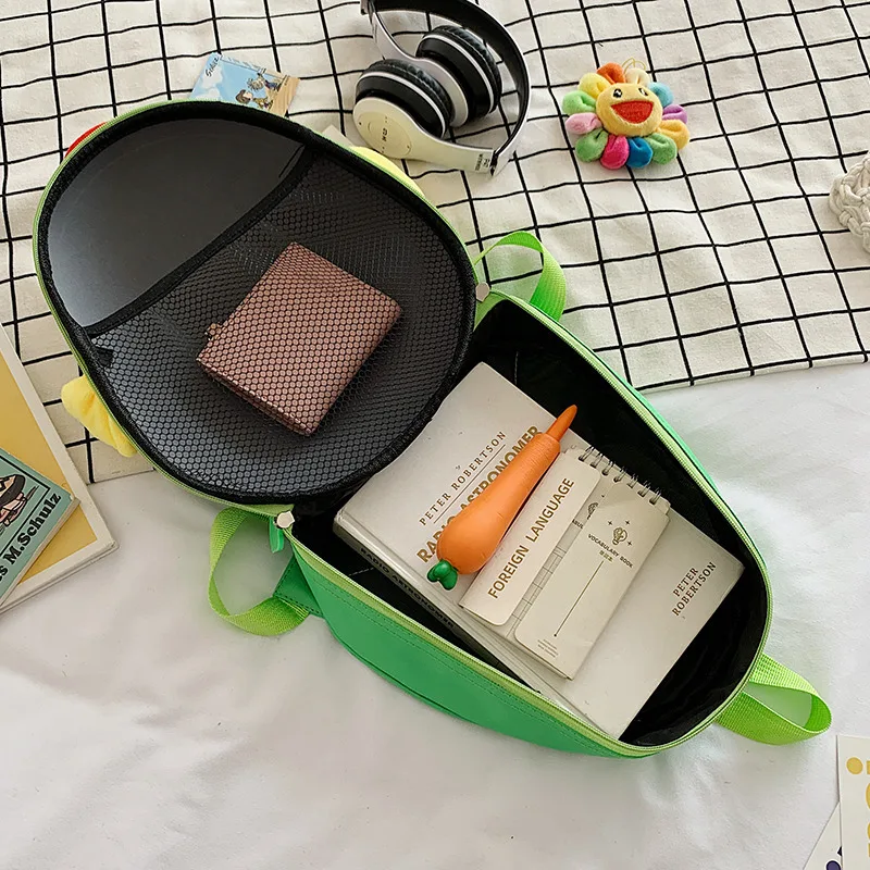 New Kids Eggshell Shape School Bags Fashion Cartoon Chicken Pattern Children Backpack kindergarten Girls Boys Student Book Bag