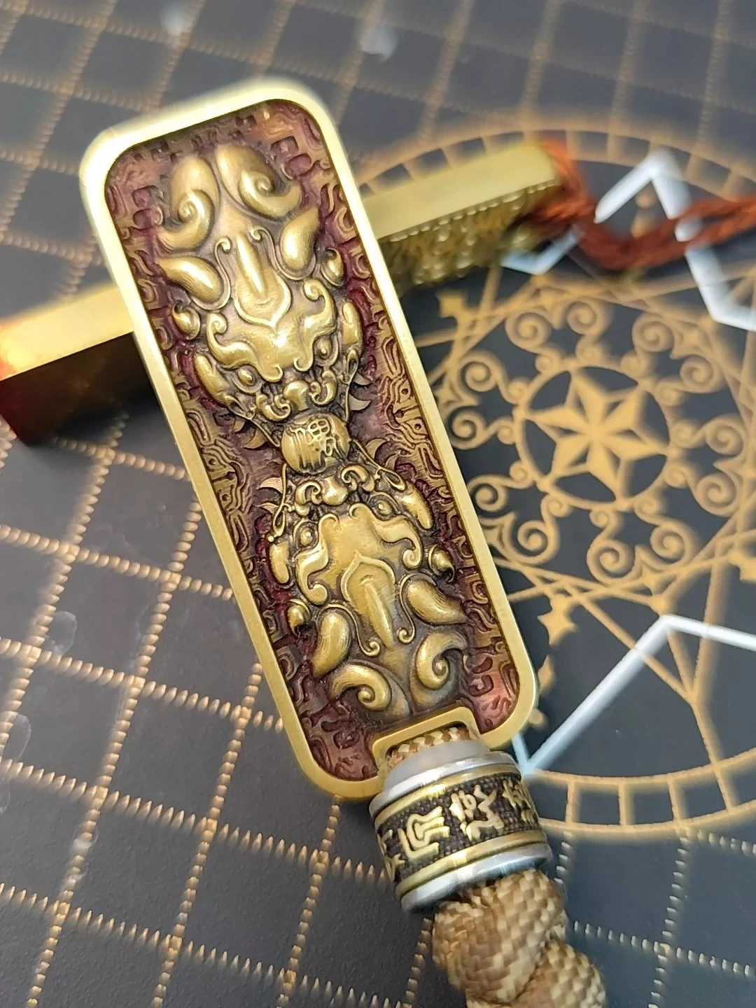 Даже нумерованные латунные подвески для реки от бренда Gu Yi push EDC парные с