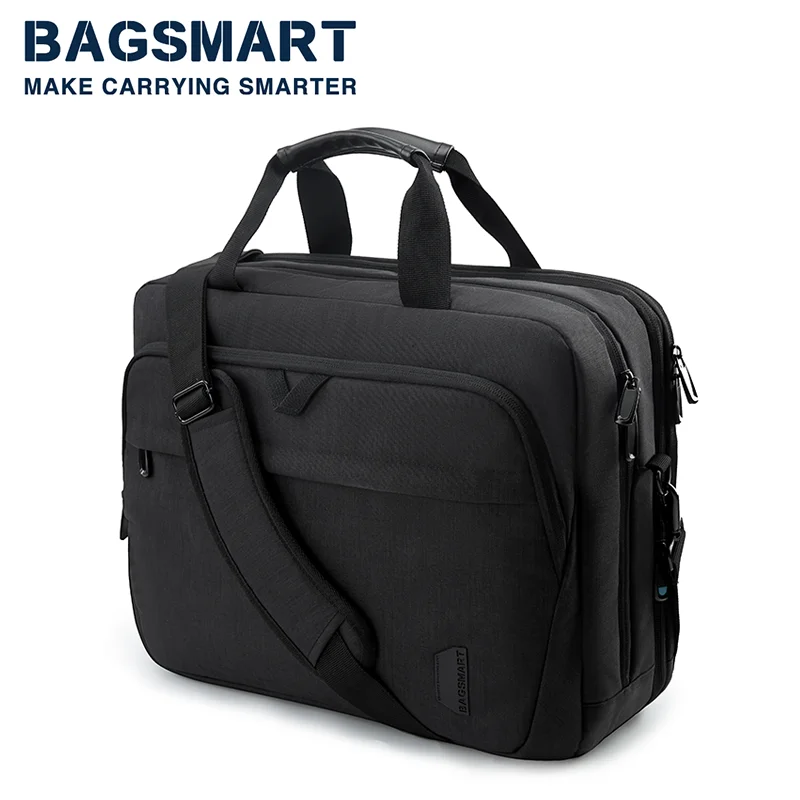 BAGSMART 17.3 Inch Laptop Bag Expandable Briefcase Computer Bag Large Capacity Men Women Laptop Shoulder Bag for Business Travel