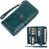women girls ladies leather purse wallets cluth purse cash pouch soft pu large capacity wristlet handbags