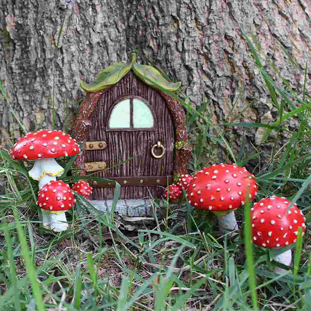 

Miniature Mushroom Figurines Miniature Mushroom Ornaments Mushroom Decors Garden Glow Mushroom Resin Artwork Decor