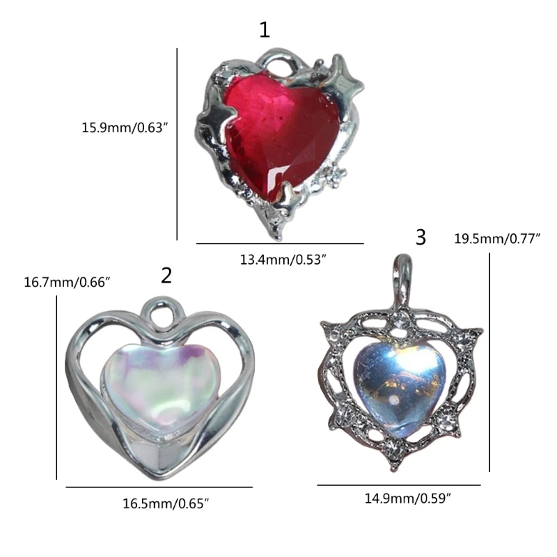Кристаллический кулон в форме сердца бусины ювелирные изделия ручной работы
