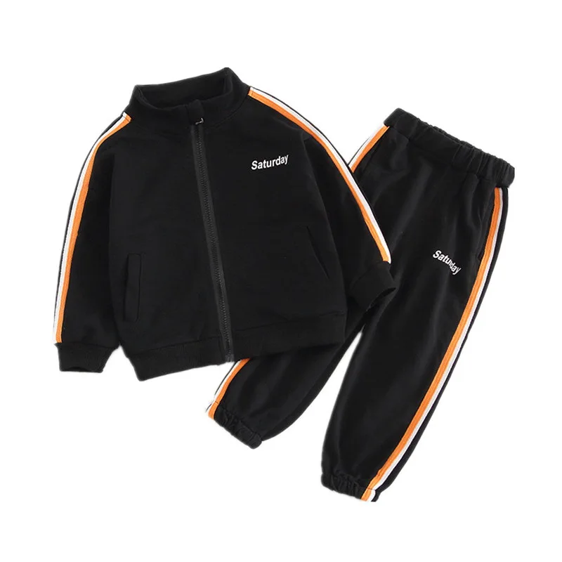 

Комплекты одежды для маленьких мальчиков на весну и осень, модный детский спортивный костюм, пальто + штаны, костюм из 2 предметов, комплект о...