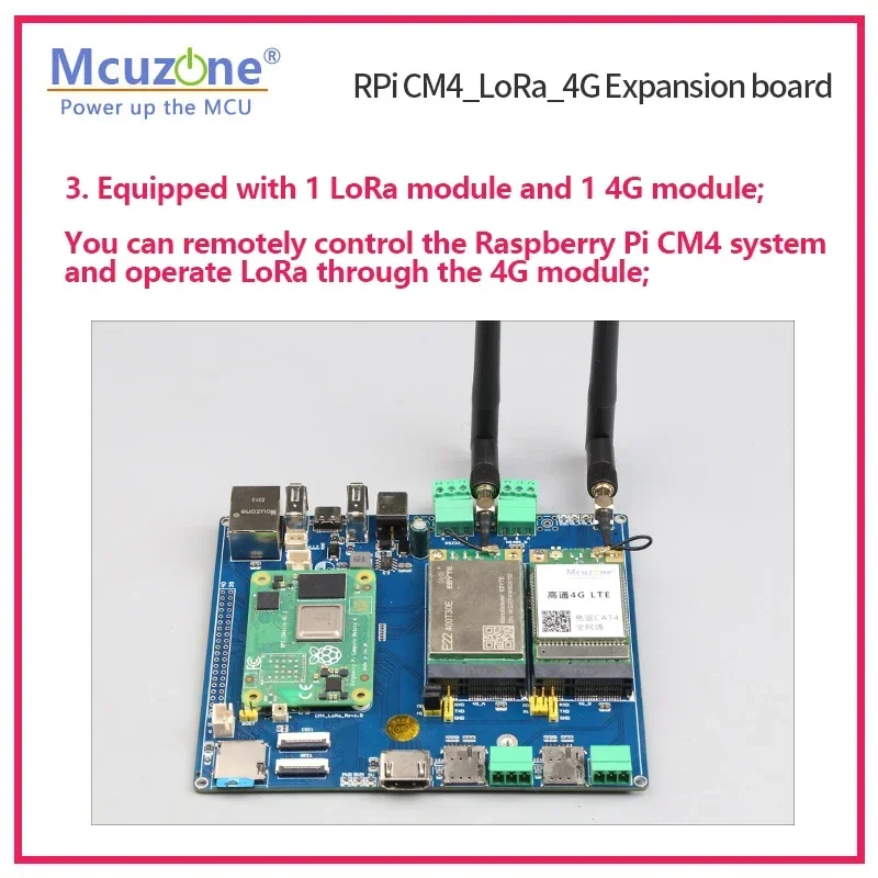 Raspberry Pi cm4 _ LoRa 4G Плата расширения Беспроводной двухдиапазонный модуль двойной LTE