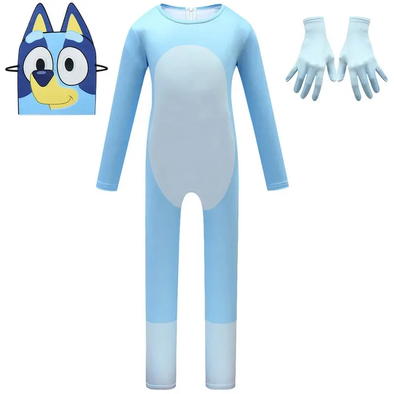 Фото ♥   Новый детский костюм для косплея Блуи 2026/2025: облегающий комбинезон, анимационная одежда, милый персонаж Бинго, семейный комплект №2