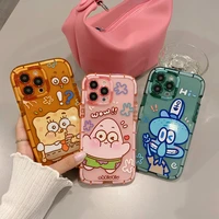 spongebob squarepants patrick star squidward phone case for iphone 11 12 13 pro max soft silicone tpu luminous transparent cover