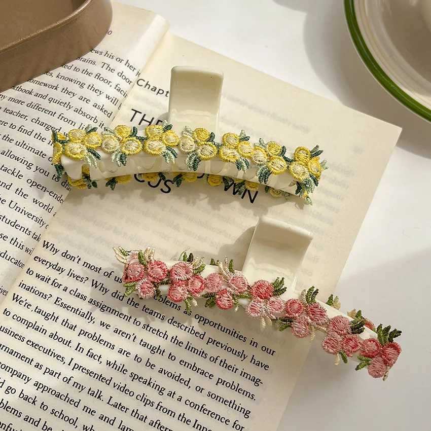 

Женская заколка для волос с цветами, заколка-краб в виде большой акулы, аксессуар для волос, 2022