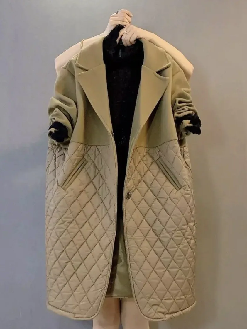 Женская хлопковая куртка средней длины