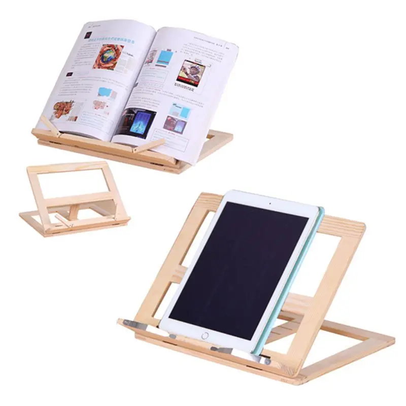 

Wooden Frame Reading Bookshelf Bracket - Book Reading Bracket Tablet PC Support Music Stand