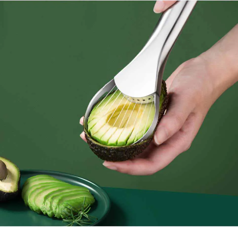 

NEW Stainless Steel Avocado Nuclear Slicer 2-in-1 Vegetable Fruit Grater Creative Multifunctional Kitchen Gadget Accessories