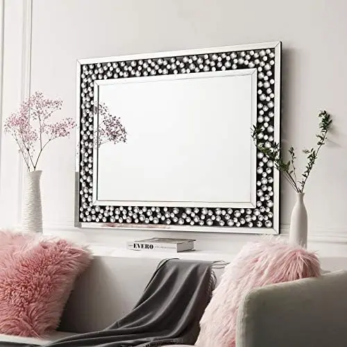 

Art Decorative Mirrors Large Grecian Venetian Mirror for Hotel Home Vanity Sliver Mirror (W 27.5" x H 39.4" Rectangle) Non reve