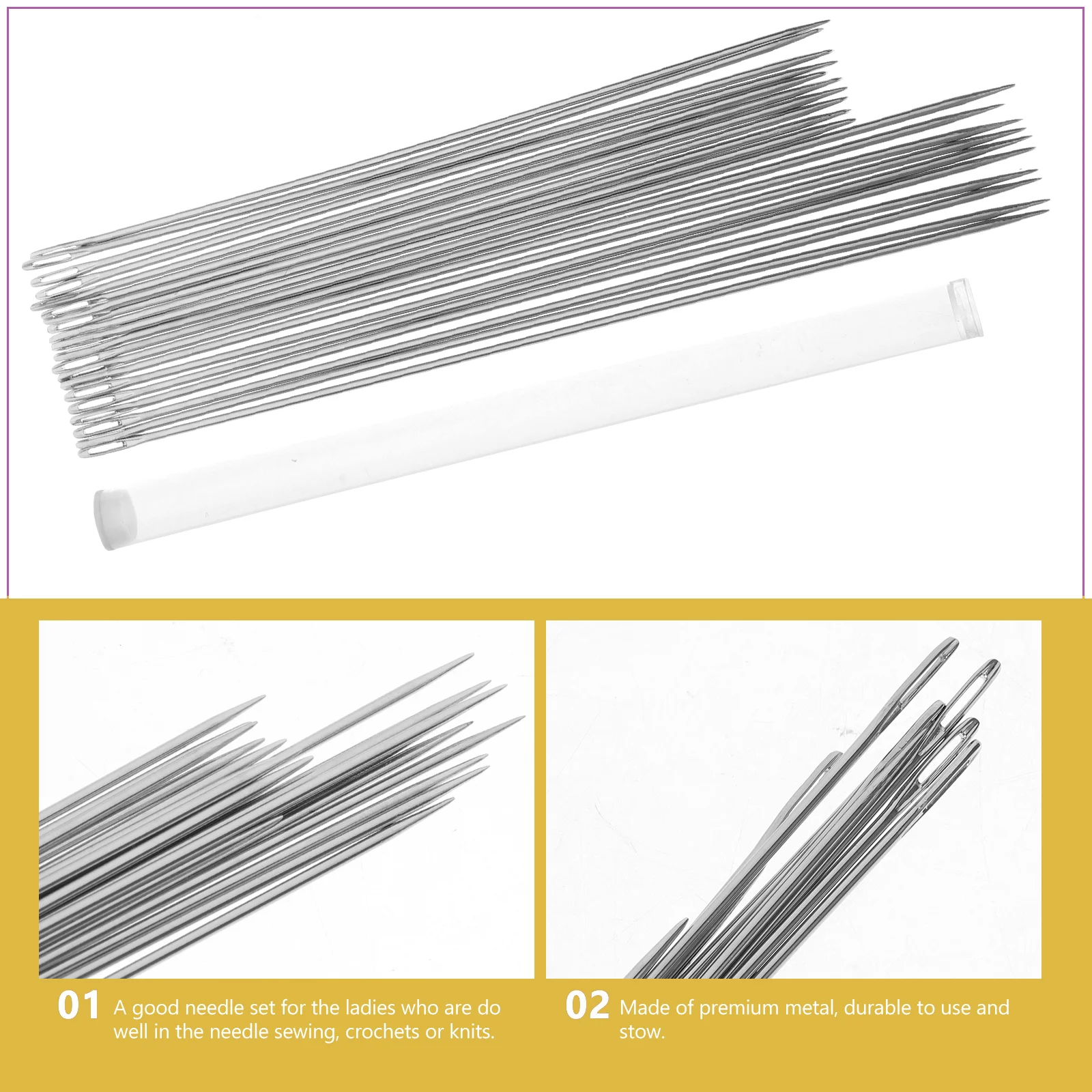 20 шт. рабочие иглы для швейной машины большие отверстия бисероплетение вязание