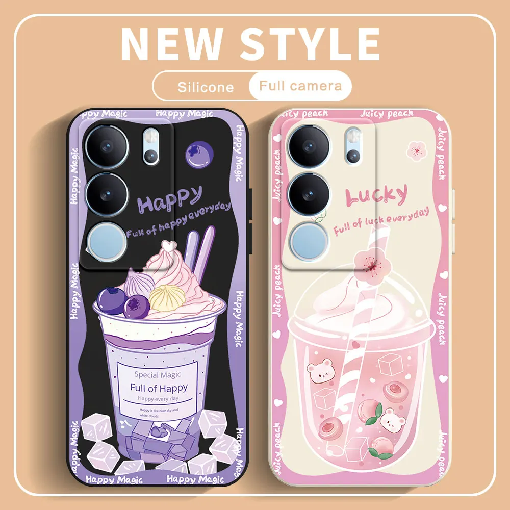 Аксессуары для Vivo V29E V29 V30E V27 V25 V27E V25E V11 V15 Pro V20 SE V11i V17 Neo V2026 V2029 стильный мягкий