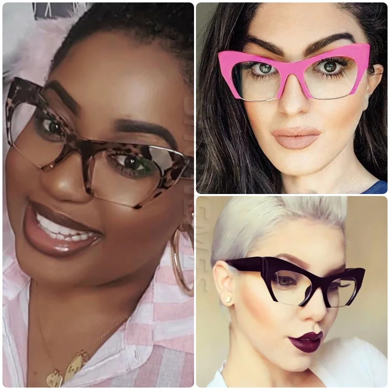 SHONEMES очки кошачий глаз стильные большого размера с защитой от синего света