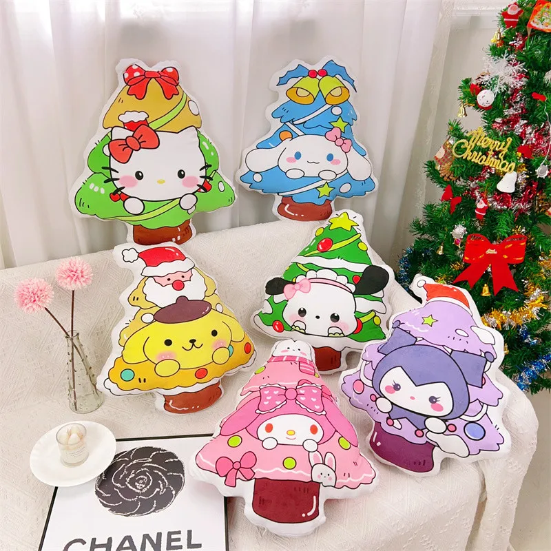 Sanrio мультфильм милый Kuromi My Melody Hello Kitty Рождественская елка Подушка игрушка