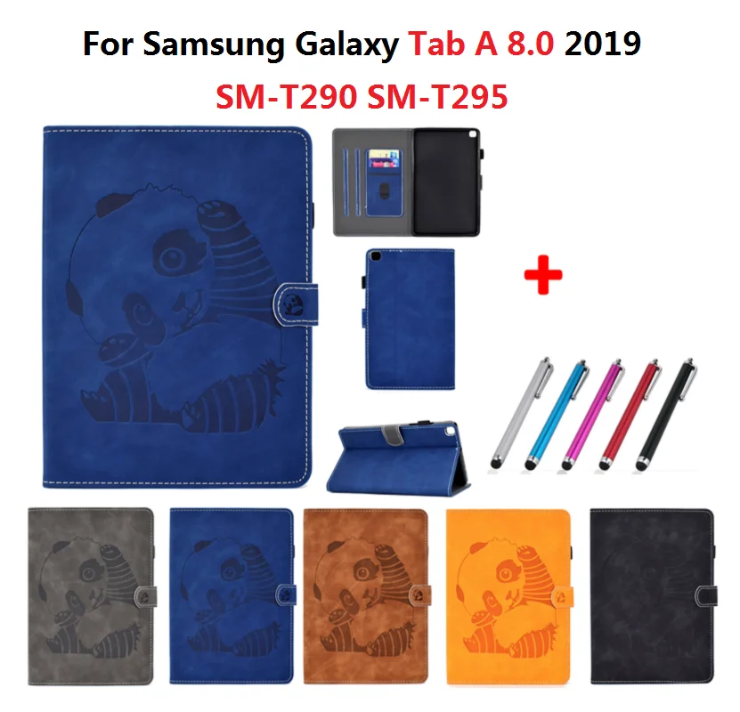 

Чехол T290 для Samsung Galaxy Tab A 8,0 дюйма, искусственная кожа, защитный чехол для планшета Samsung Tab A8 диагональю 2019 дюйма