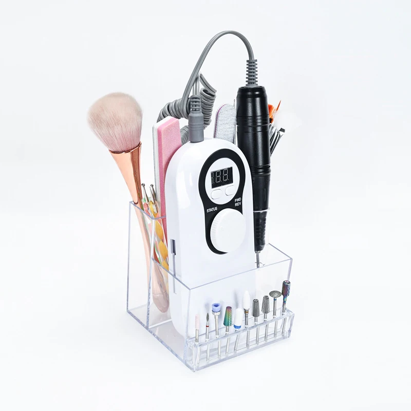 Акриловый прозрачный органайзер для инструментов ногтей стойка хранения