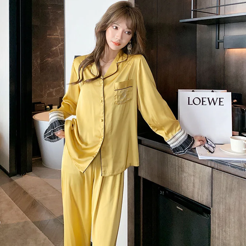 Пижамный комплект Daeyard Женский роскошная стильная одежда для сна кружевные брюки