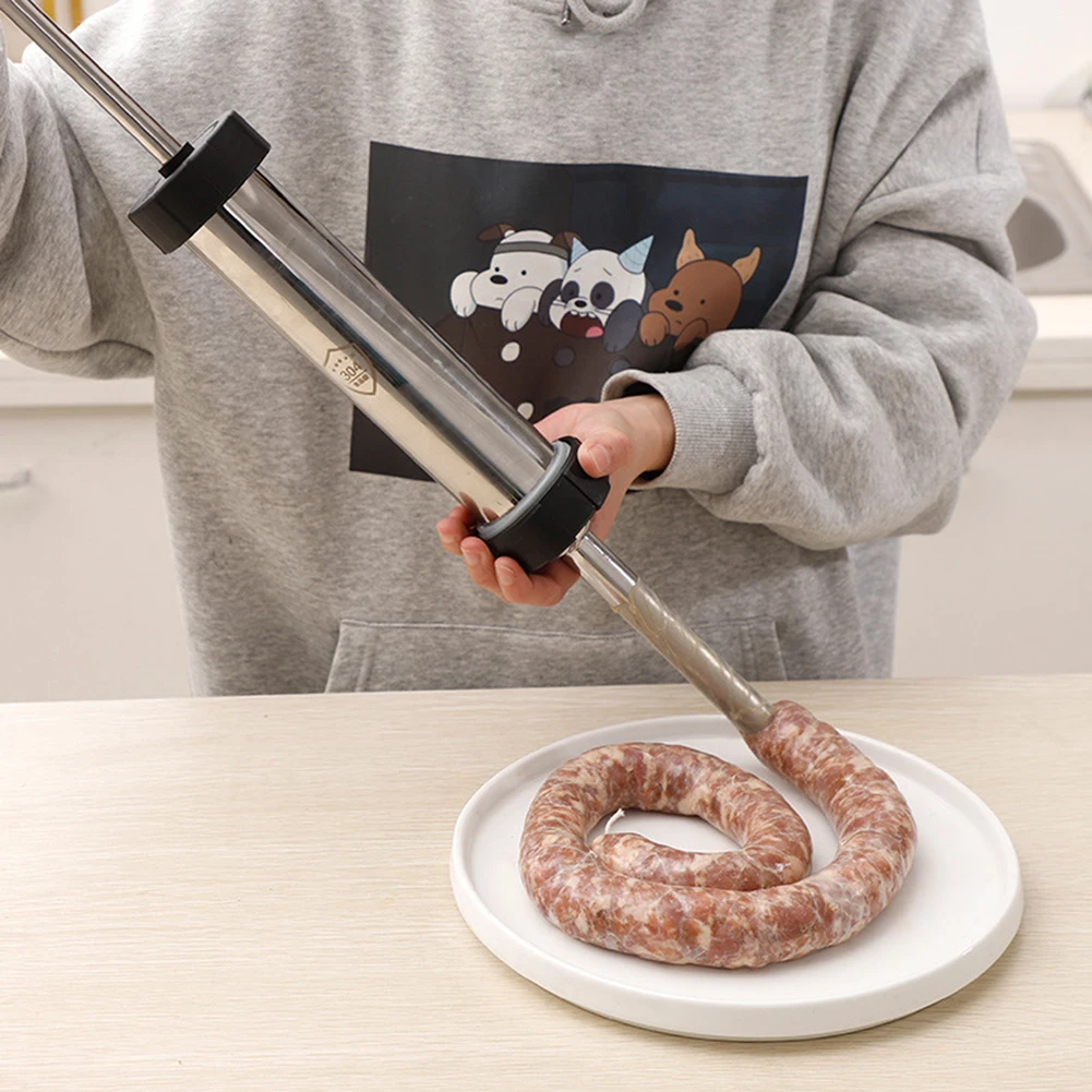 

Шприц для наполнения мясом кухонные инструменты ручная машина для приготовления сосисок хот-догов из нержавеющей стали машина для наполне...