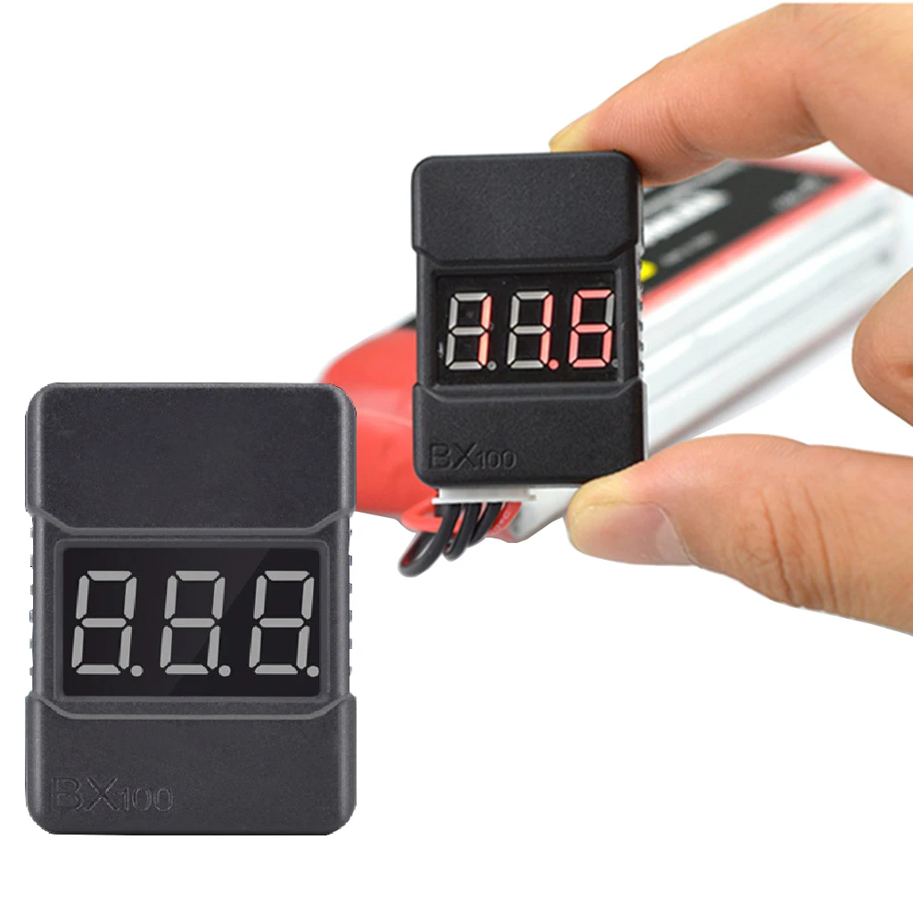 

1pcs/2pcs BX100 1-8S Lipo Battery Voltage Tester Battery Voltage Checker Low Voltage Buzzer Dual Speakers Alarm For RC Tools