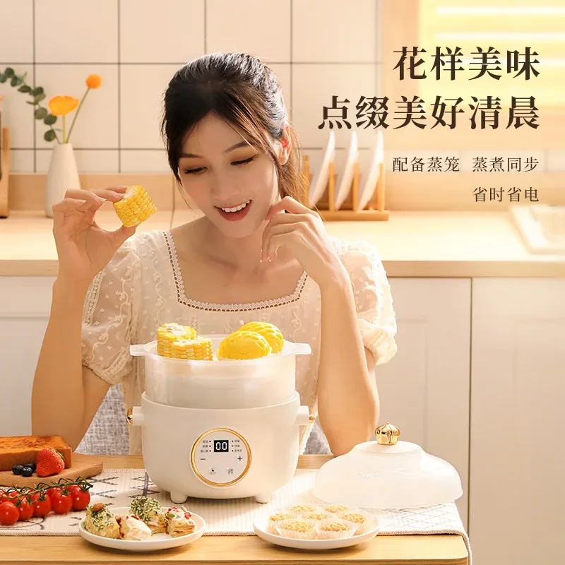 

2023New Electric stew heating pot household automatic noodle egg soup steam pot electric rice cooker cooking pot EU plug