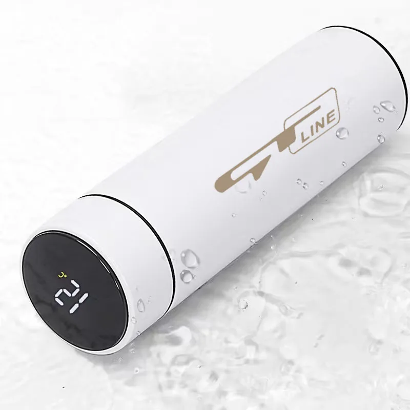 

Thermos Bottle For K9 Forte Ceed Cerato RIO K3 K5 GT Line Temperature Display Portable Stainless Steel Thermos Mug Travel Mug
