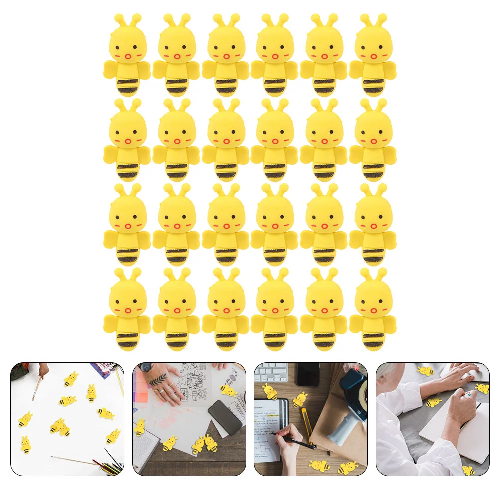

Eraser Funny Bee Erasers Adorable Children Cartoon Painting Creative Kids Stationery Animal Toys