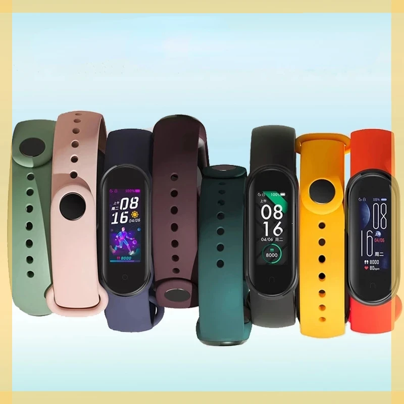 

Strap For Xiaomi Mi Band 7 6 5 Bracelet Sport Silicone Watch Wristband Miband 6 7 Wrist Straps For Mi Band 7 6 5 4 3 Accessories