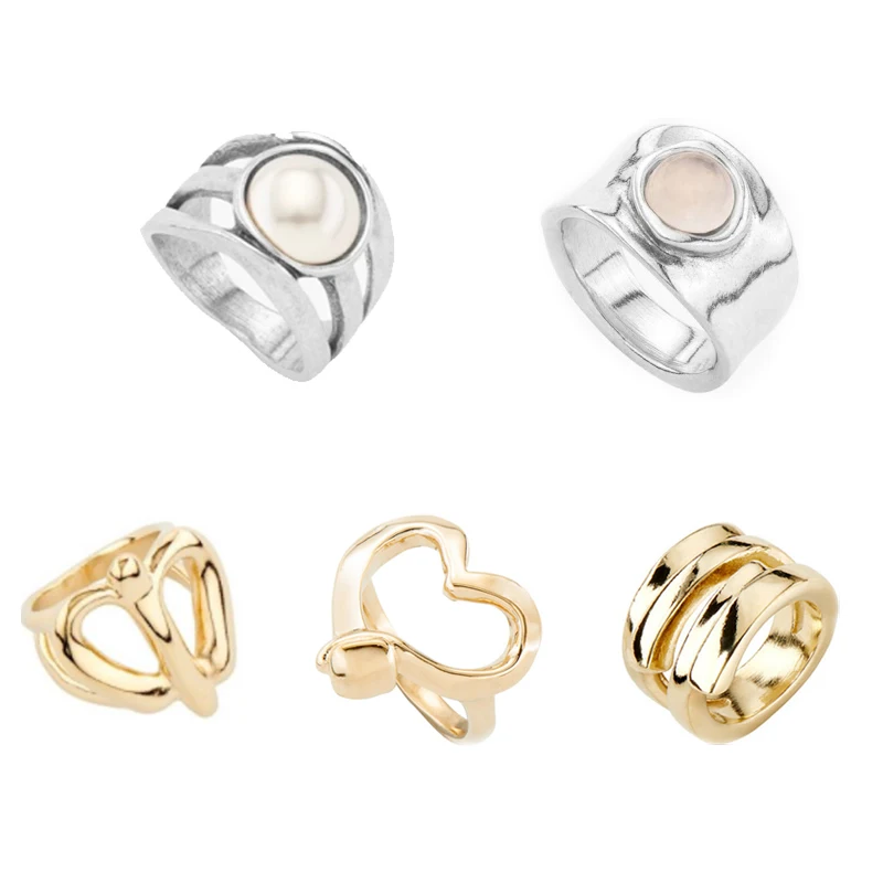 

Fahmi 2022 Classic Fashion Rose Gold Ring Noble and Elegant With Stone Crystal Men and Women Wearable Couple Rings