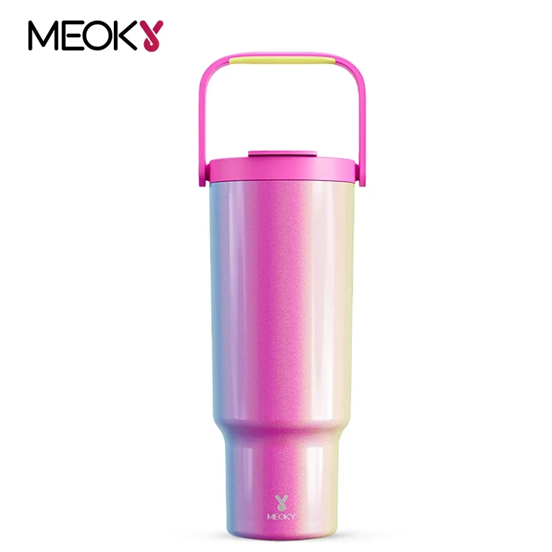 Чашка Meoky 40 унций термостакан из нержавеющей стали вакуумная Изолированная